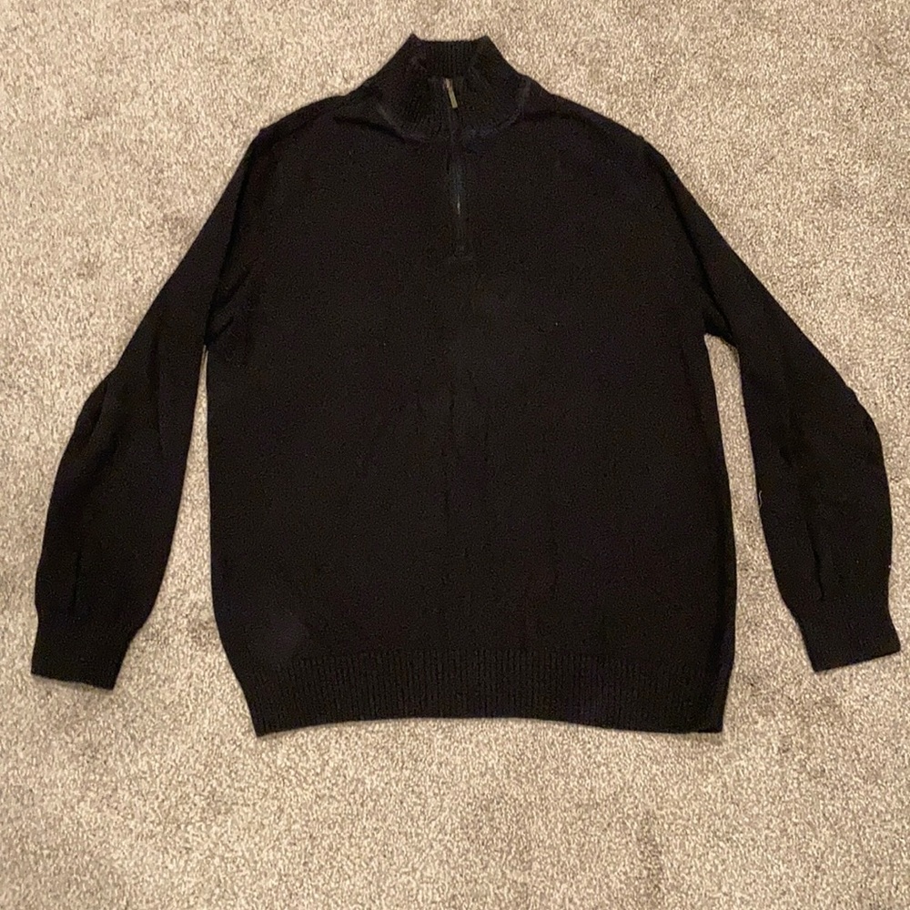 Men’s John Ashford pullover sweater. Black, size M
